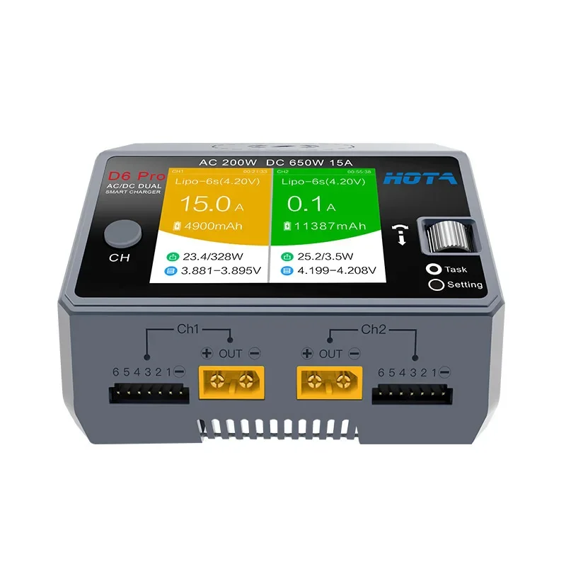 HOTA D6 Pro 650W เครื่องชาร์จอ - Hota D6 Pro Dual Lipo Charger บทวิจารณ์และราคา